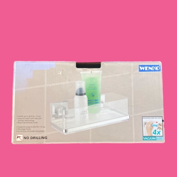 WENKO - Vacuum-Loc Wall Shelf Quadro - No Drilling Required - Picture 2 of 13